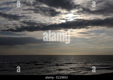 Sunset in Viareggio, Tuscany, Italy Stock Photo