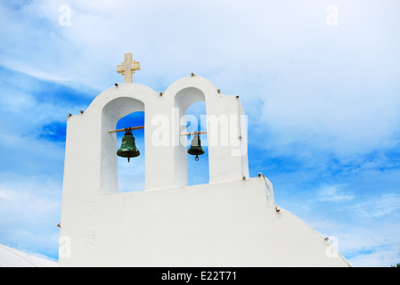Orthodox Church on Santorini island, Greece Stock Photo