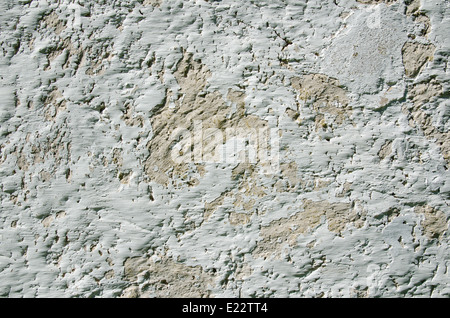 Detail of a weathered limewashed wall Stock Photo