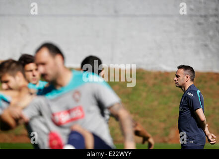 Campinas, Brazil. 13th June, 2014. PAULO BENTO, Portugal's head coach looks on during a training session in Campinas. © Bruno Colaco/ZUMA Wire/ZUMAPRESS.com/Alamy Live News Stock Photo