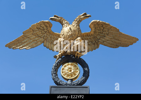 Double-headed eagle on the gates of the Russian Museum in St. Petersburg Stock Photo