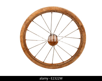 old rusty wheel from baby carriage Stock Photo