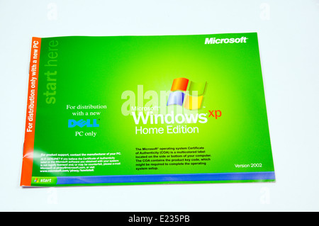 Windows XP software package Stock Photo