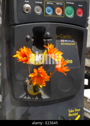 Automated Parking Pay Station, NYC, USA Stock Photo