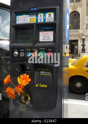 Automated Parking Pay Station, NYC, USA Stock Photo