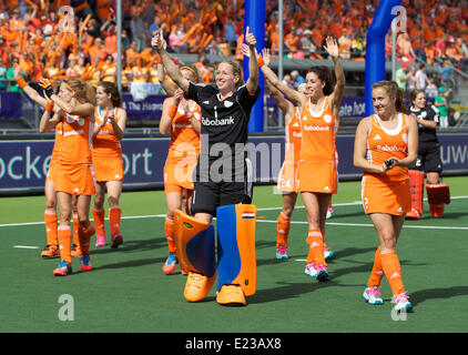 The Hague, Holland. 14th June, 2014. Joyce Sombroek Rabobank Field Hockey World Cup finals for womens, Holland versus Australia. Credit:  Action Plus Sports/Alamy Live News Stock Photo