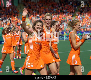 The Hague, Holland. 14th June, 2014. Roos Drost Rabobank Field Hockey World Cup finals for womens, Holland versus Australia. Credit:  Action Plus Sports/Alamy Live News Stock Photo