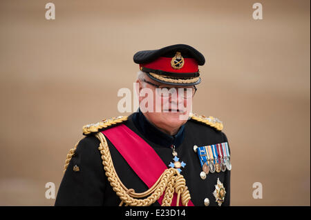 Horse Guards Parade, London UK. 14th June 2014. General Sir Peter Wall, Chief of the General Staff, attending the Queen’s Birthday Parade, Trooping the Colour. Credit:  Malcolm Park editorial/Alamy Live News Stock Photo