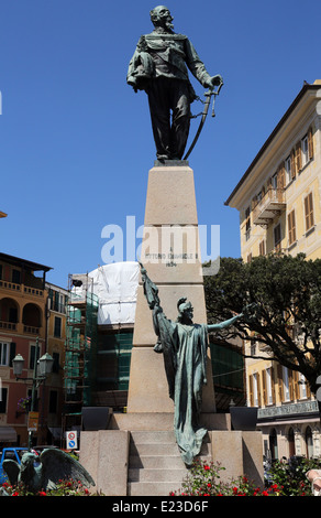 Monument to Vittorio Emanuele II, Santa Margherita Ligure, Liguria, Italy Stock Photo