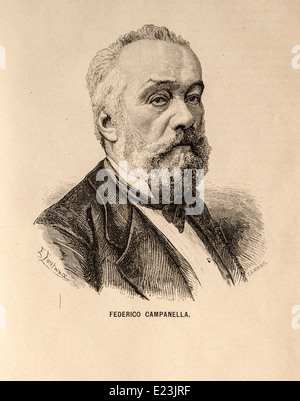 Giuseppe Mazzini From the Book of Jessie W. Mario of Life of Mazzini, Federico Campanella Stock Photo