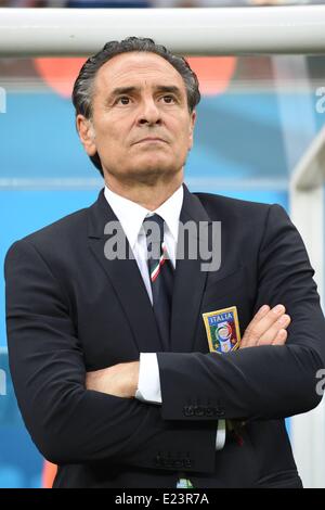 Manaus, Brazil. 14th June, 2014. Trainer Cesare PRANDELLI (ITA), during the match between England and Italy, at the 2014 World Cup, held at the Arena Amazon. Credit:  Action Plus Sports/Alamy Live News Stock Photo
