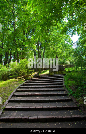 The beautiful Bastion Hill Park (Bastejkalns) in Riga, Latvia. Stock Photo
