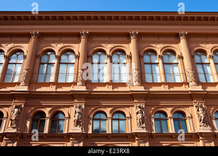 The facade of the Riga Bourse Art Museum in Riga, Latvia. Stock Photo