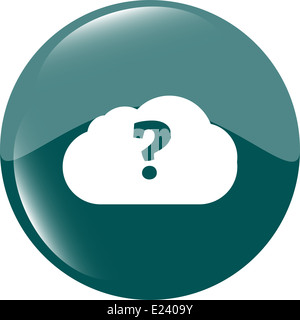 White speech bubbles with question mark, CO2 cloud and exclamation mark ...