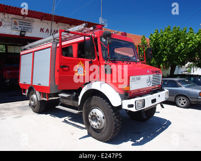 A Mercedes fire engine stationed at the Fire Sub-station of Apollonia ...