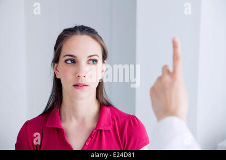 Orthoptics, woman Stock Photo