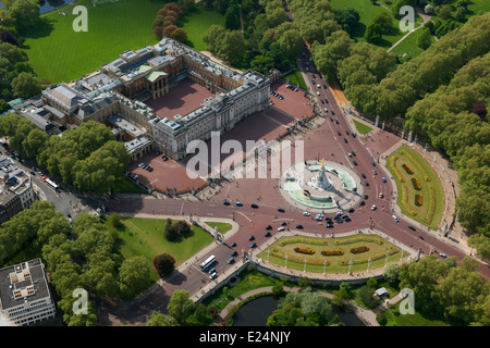 Buckingham Palace as seen from the air. Stock Photo