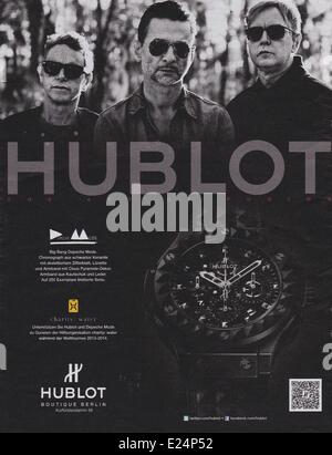 Celebrities appear in adverts for various leading luxury designer brands. Pictured: Depeche Mode for Hublot ai Stock Photo