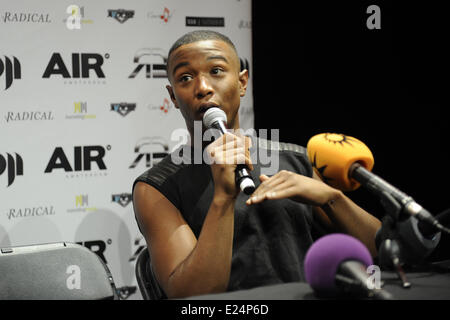 Singer Luigiano Paals presenting his nes single 'Girls Girls Girls' at Club Air where also Snoop Lion aka Snoop Dogg was present. The Dutch Luigiano singing talent was discovered during X-factor.  Amsterdam, The Netherlands - 05.08.2013  Where: Amsterdam, The Netherlands When: 05 Aug 2013 Stock Photo