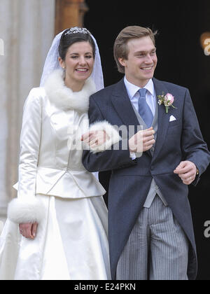 The wedding of Archduke Christoph of Austria and Archduchess Adelaide Drape-Frisch at Saint-Epvre Cathedral  Where: Nancy, France When: 29 Dec 2012 Stock Photo