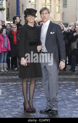 The wedding of Archduke Christoph of Austria and Archduchess Adelaide Drape-Frisch at Saint-Epvre Cathedral  Featuring: Guests Where: Nancy, France When: 29 Dec 2012 Stock Photo