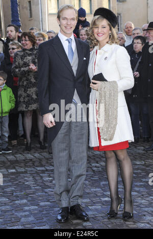 The wedding of Archduke Christoph of Austria and Archduchess Adelaide Drape-Frisch at Saint-Epvre Cathedral  Featuring: Guests Where: Nancy, France When: 29 Dec 2012 Stock Photo