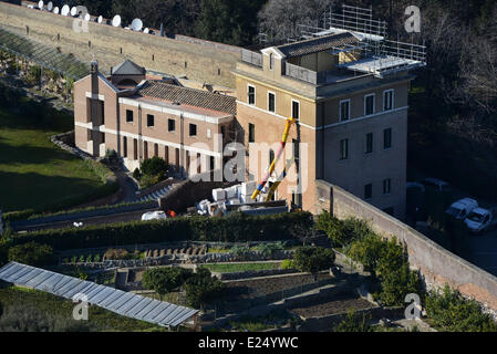 The 'Mater Ecclesiae' monastery in the Vatican Gardens, where Pope Benedict XVI plans to move after his resignation. The monastery is currently undergoing renovations  Featuring: Mater Ecclesiae Monastery Where: Rome, Vatican When: 14 Feb 2013 Stock Photo