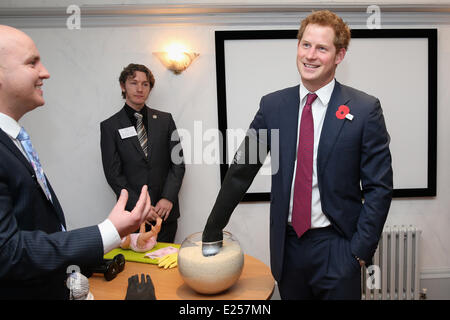 Prince Harry visits Headway, the brain injury association at Bradbury House during an official visit to Nottingham  Featuring: Prince Harry Where: Nottingham, United Kingdom When: 25 Apr 2013 Stock Photo