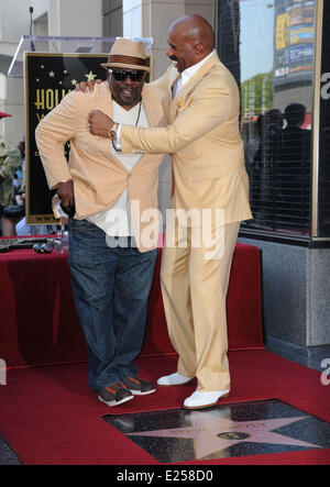 Steve Harvey is honoured with a star on the Hollywood Walk of Fame  Featuring: Cedric the Entertainer,Steve Harvey Where: Los Angeles, California, United States When: 13 May 2013 Stock Photo