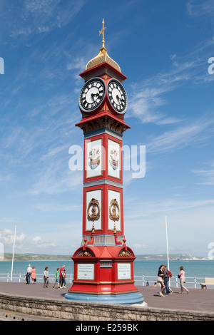 Weymouth Jubilee clock against a blue sky, Weymouth Dorset England UK Stock Photo