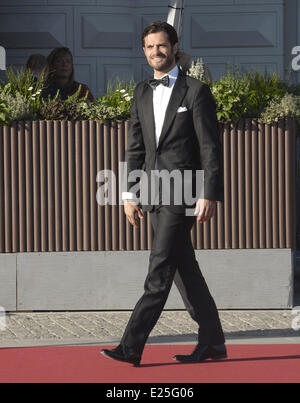 Gala dinner ahead of the wedding of Swedish Princess Madeleine and Chris O'Neill Saturday (08Jun13) - Arrivals  Featuring: Prince Carl Philip of Sweden Where: Stockholm, Sweden When: 07 Jun 2013 Stock Photo