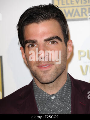 Broadcast Television Journalists Association's (BTJA) 3rd Annual Critics' Choice Television Awards held at the Beverly Hilton Hotel  Featuring: ZACHARY QUINTO Where: Beverly Hills, California, United States When: 10 Jun 2013 Stock Photo