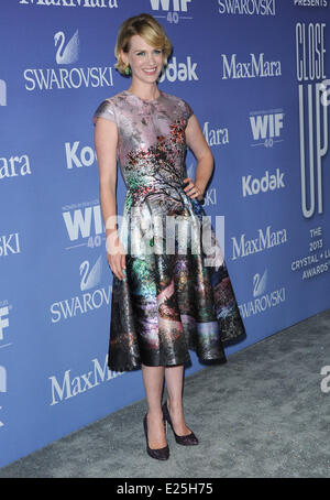 2013 Crystal + Lucy Awards held at The Beverly Hilton Hotel  Featuring: January Jones Where: Los Angeles, California, United States When: 12 Jun 2013 Stock Photo