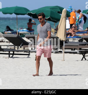 Scott Disick enjoy the hot weather on Miami Beach with friends  Featuring: Scott Disick Where: Miami Beach, Florida, United States When: 30 Jun 2013 Stock Photo