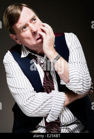 Studio portraits of English actor Timothy Spall OBE from a privately commissioned previously unpublished shoot. Stock Photo