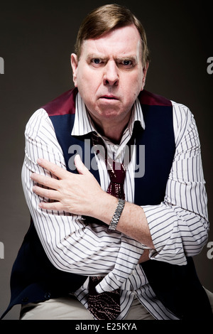 Studio portraits of English actor Timothy Spall OBE from a privately commissioned previously unpublished shoot. Stock Photo