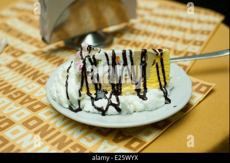 Rome Italy 2014 - Dessert Ice cream Cassata Stock Photo