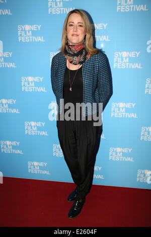 The State Theatre, 49 Market Street, Sydney, NSW, Australia. 15 June 2014. The Last Impresario Producer Nicole O’Donohue arrives on the red carpet at the State Theatre for the Australian premiere of New Zealand vampire mockumentary ‘What We Do in the Shadows’. Copyright Credit:  2014 Richard Milnes/Alamy Live News Stock Photo