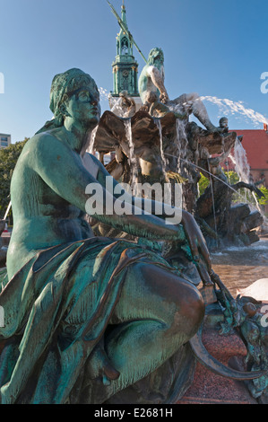 Neptune Fountain Berlin Germany Stock Photo