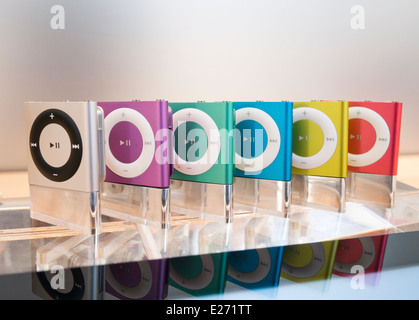 The Apple iPod shuffle on display in The Apple store Stock Photo