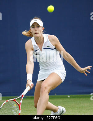 Eastbourne, UK. 16th June, 2014. Aegon International Alize Cornet (FRA) defeats Bojana Jovanovski by a score 6-3, 6-2 in their 1st Round match at Devonshire Park. Credit:  Action Plus Sports/Alamy Live News Stock Photo