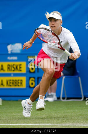 Eastbourne, UK. 16th June, 2014. Aegon International Angelique Kerber (GER)defeats Alison Riske (USA) by a score 7-6, 6-4 in their 1st Round match at Devonshire Park. Credit:  Action Plus Sports/Alamy Live News Stock Photo