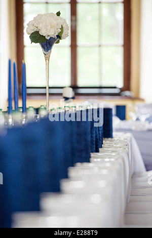 wedding table setting for fine dining Stock Photo