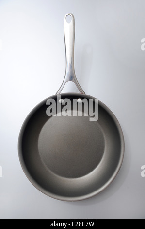 A close up shot of a kitchen frying pan Stock Photo