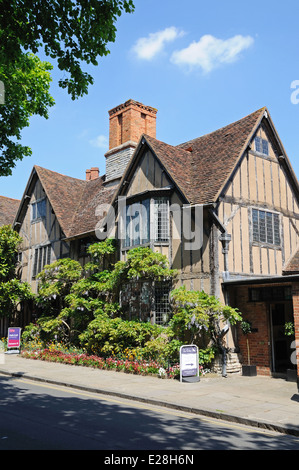 Hall's Croft - Shakespeare's daughters house along Old Town,  Stratford-Upon-Avon, Warwickshire, England, Western Europe. Stock Photo