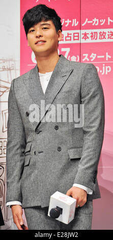 Lee Jang-Woo, Jun 13, 2014 : Korean actor Lee Jang-Woo attends a press conference for TV drama 'Beautiful Man' in Tokyo, Japan, on June 13, 2014. Stock Photo