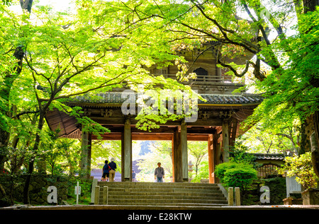 Ancient Japanese Buddhist temple gate Stock Photo