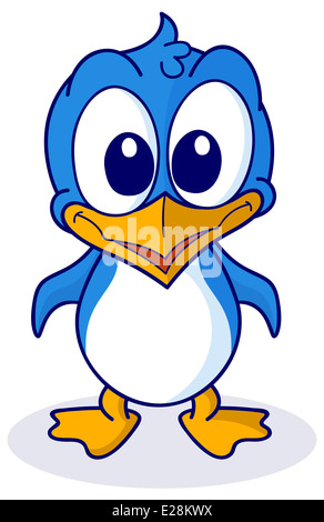 cartoon penguin for babies and little kids. Picture isolated on white background Stock Photo