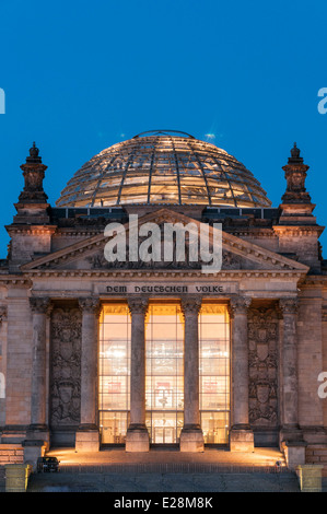 Reichstag building and dome Berlin Germany Stock Photo