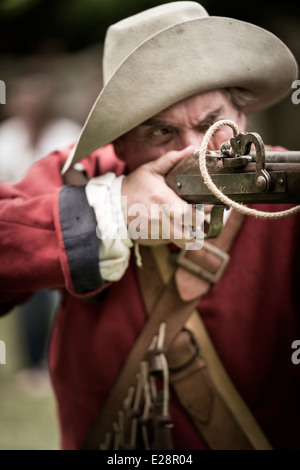 English civil war musket shot marks on the wall of St Peter's church ...